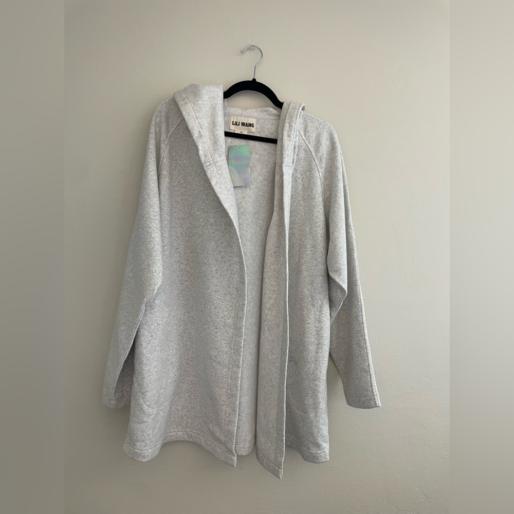 Plus NWT Fleece Sweatshirt Shawl Hoodie Cozy Comfortable Pockets Long Length